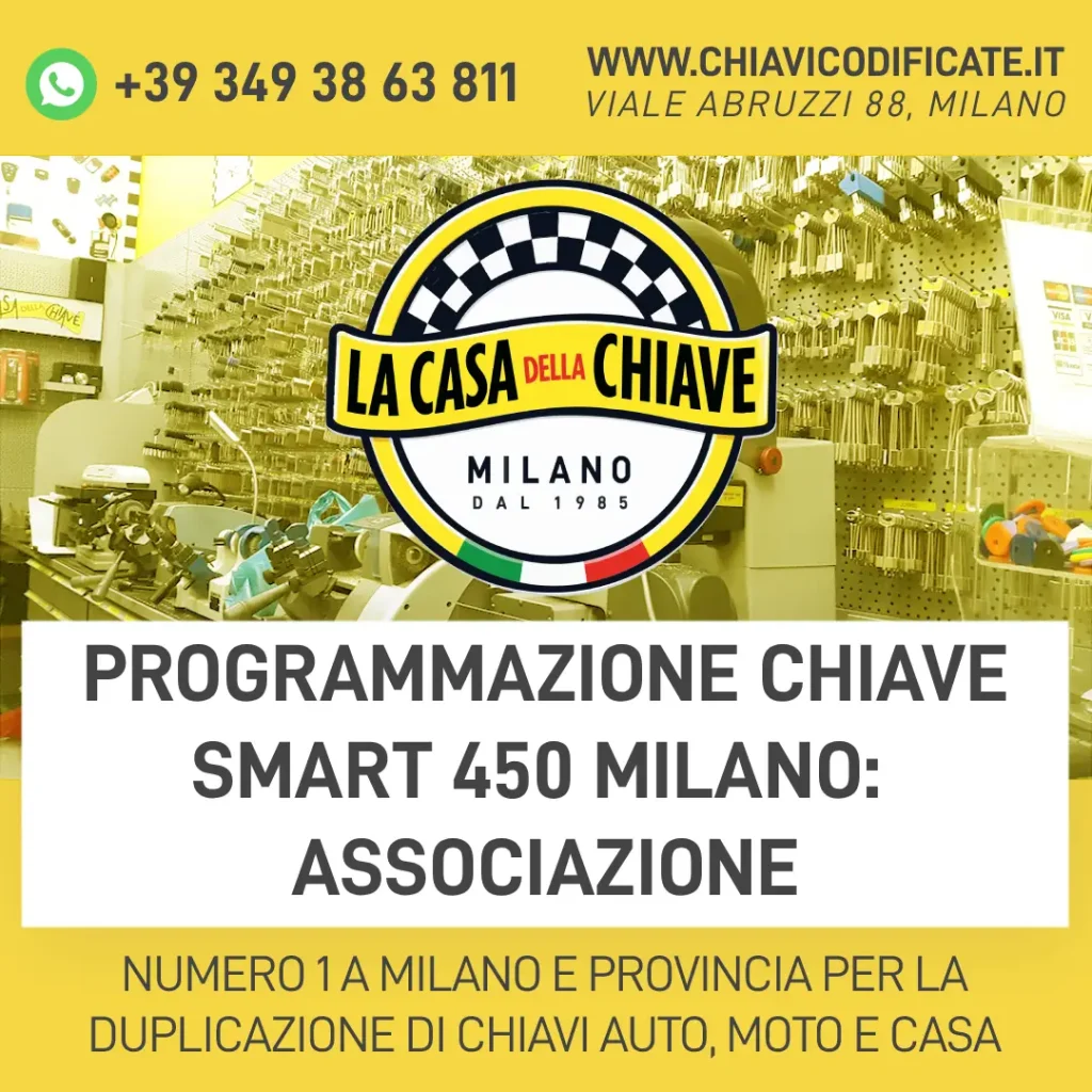 Programmazione chiave Smart 450 Milano: associazione