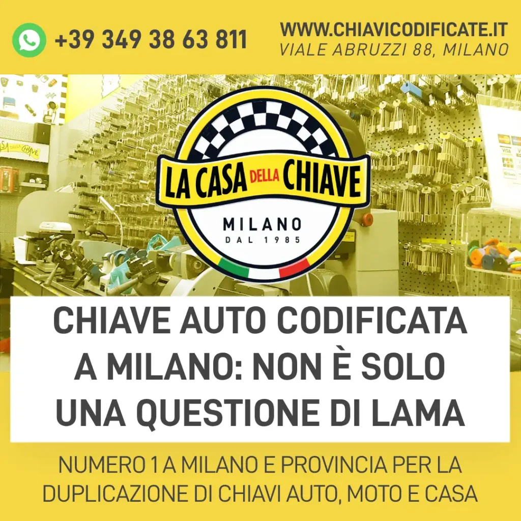 Chiave auto codificata a Milano: non è solo una questione di lama