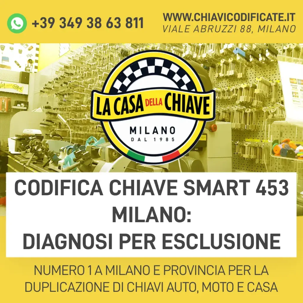 Codifica chiave Smart 453 Milano: diagnosi per esclusione