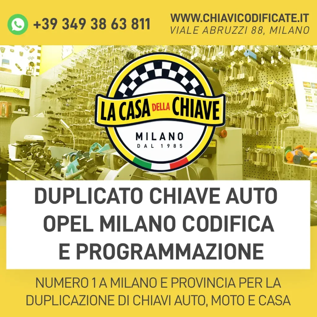 Duplicato chiave Auto Opel Milano Codifica e Programmazione