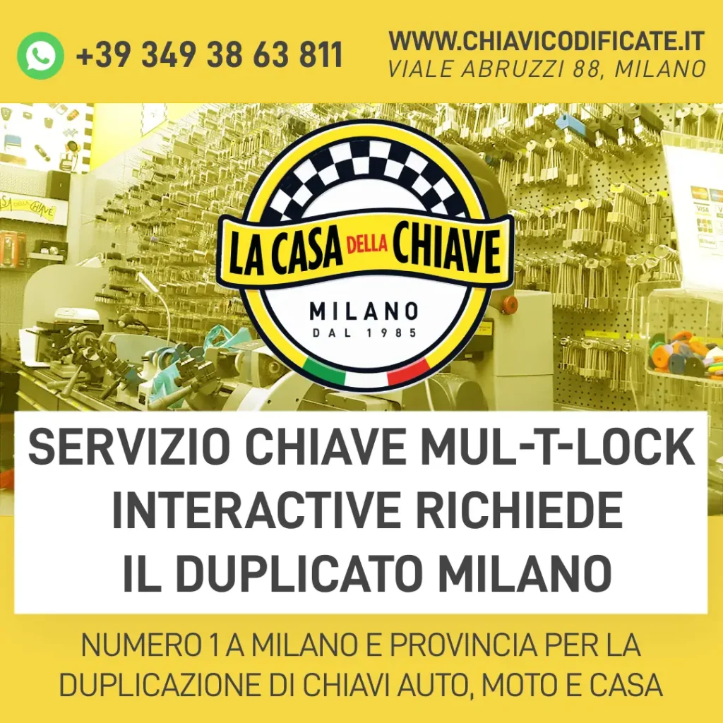 Servizio Chiave Mul-T-Lock Interactive Richiede il Duplicato Milano
