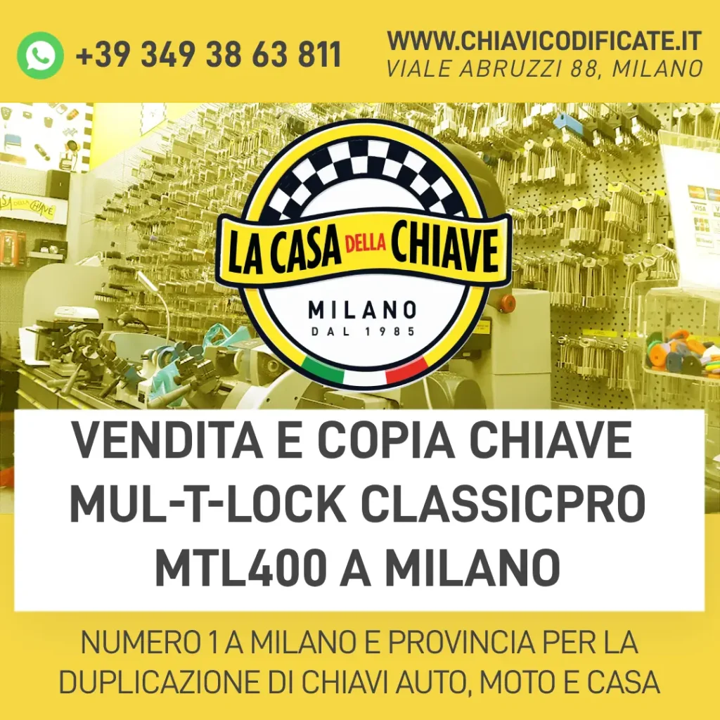 Vendita e Copia Chiave Mul-T-Lock ClassicPro MTL400 a Milano