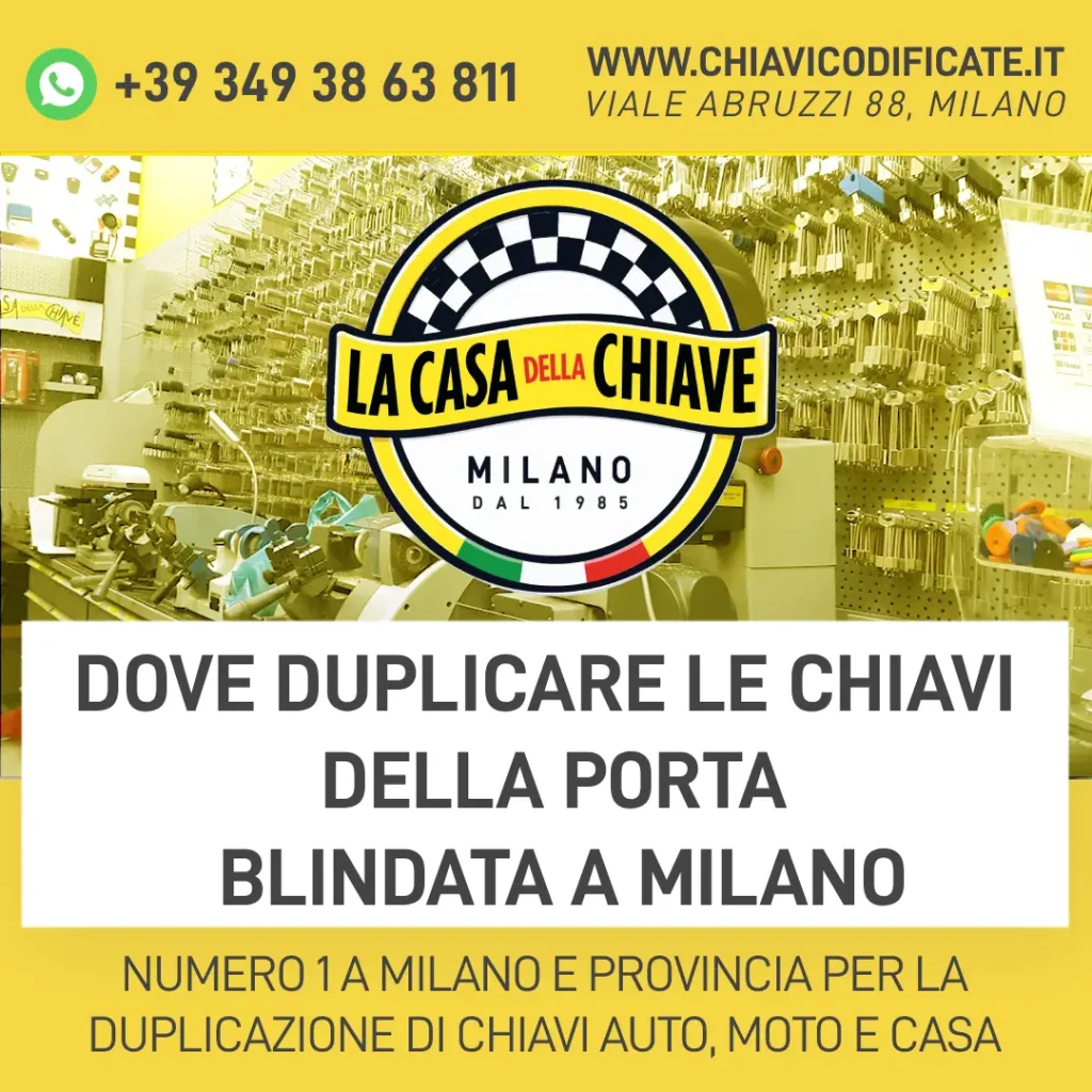 Dove duplicare le chiavi della porta blindata a Milano